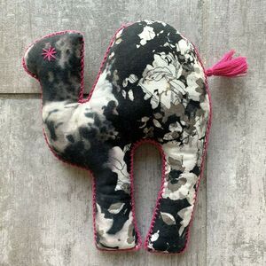 Homemade Handmade Plush Tie Dye Woven Knit Camel Toy Stuffed Animal Baby Nursery